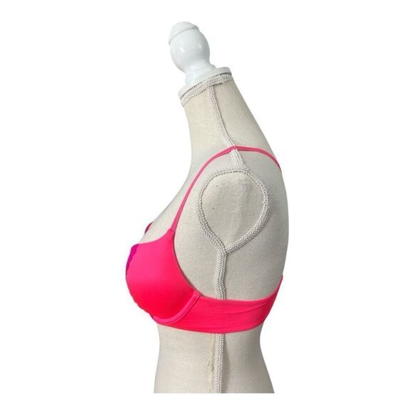 Victoria's Secret Convertible Size 34B Very Sexy Push-Up Bra Pink Fuchsia Lace - Picture 4 of 12